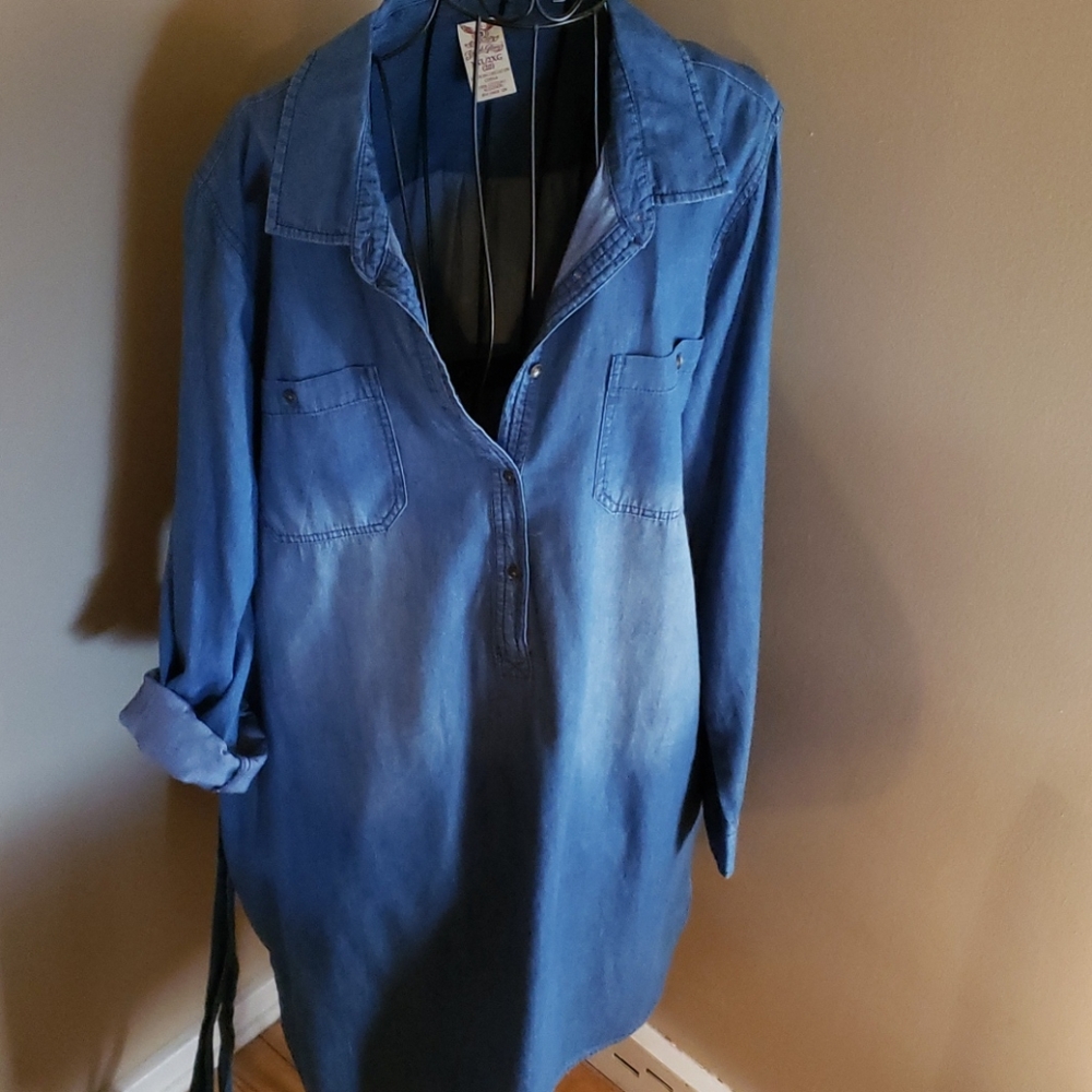 New denim look dress